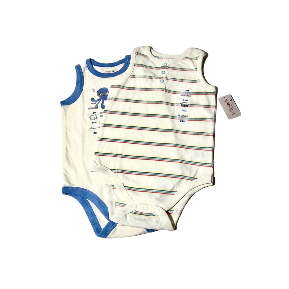 Garanimals- 2 Baby Boys Tank Bodysuits- Size 24M